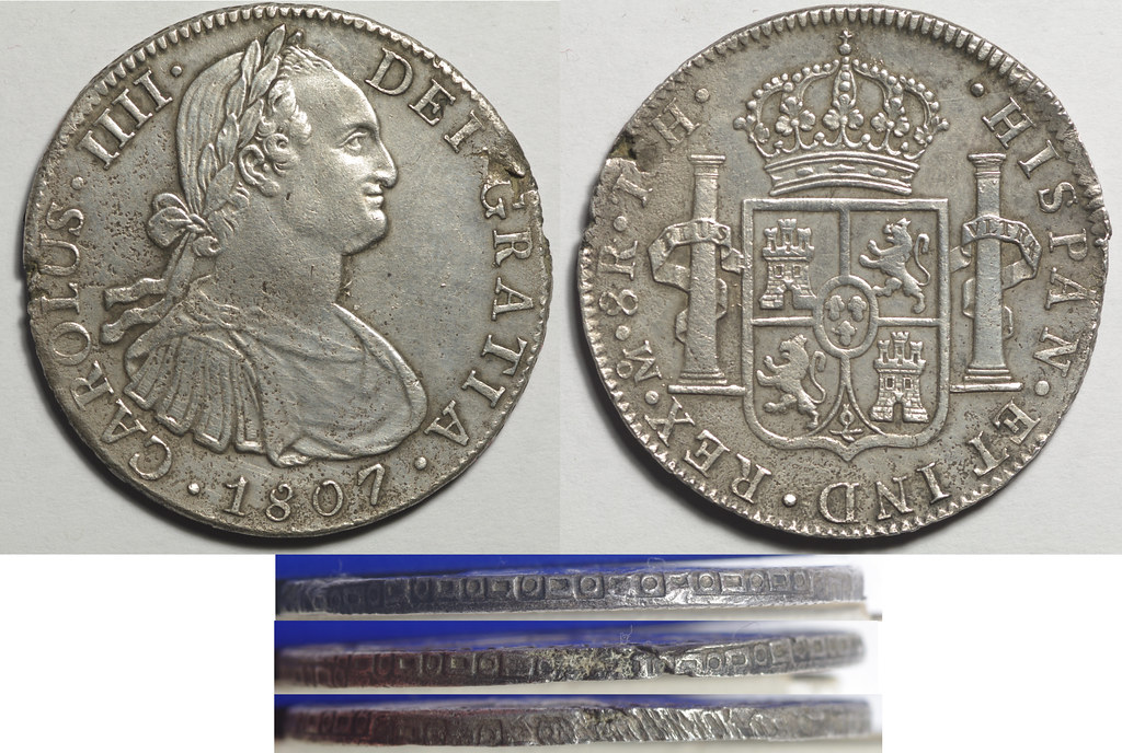 8 reales 1807 - México. Carlos IV. 15860754072_bd2dfe97ab_b