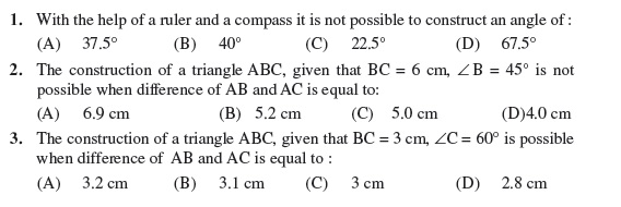 Class 9 Important Questions for Maths - Constructions/