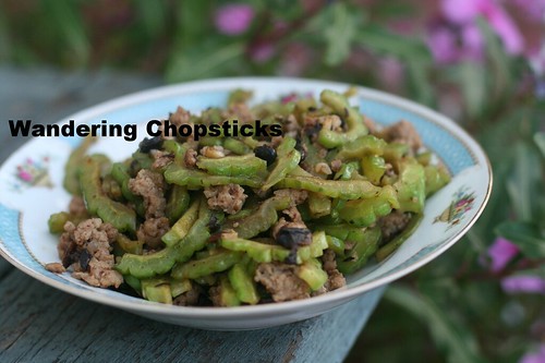 Chinese Bitter Melon Stir-Fry with Ground Pork and Black Bean Sauce 2
