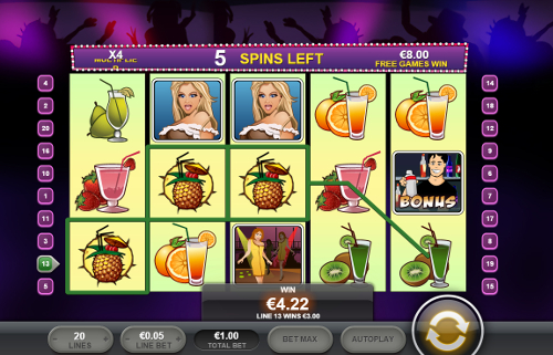 free A Night Out Mobile free spins feature