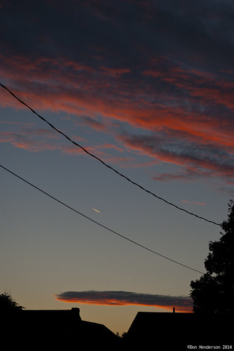 sunset sky clouds silhoette