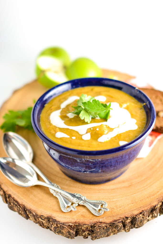 Butternut Squash Soup with Apple Cider Cream | Things I Made Today