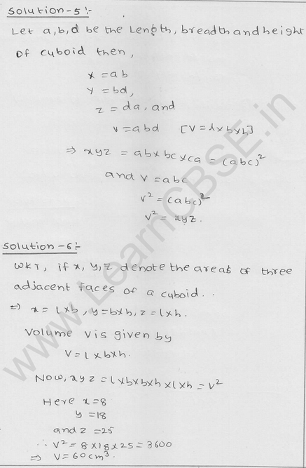 RD Sharma Class 9 solutions Chapter 18 Surface Area and volume of cuboid and cube Ex 18.2 Q 3