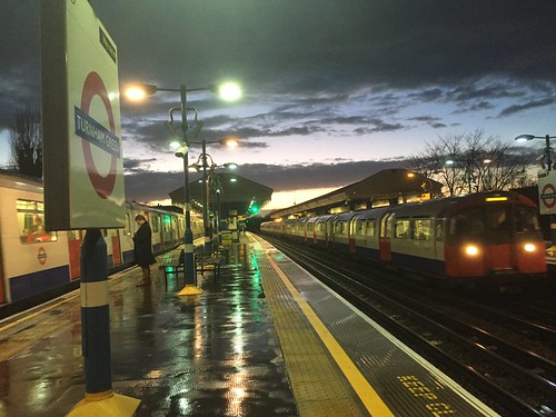 Turnham Green tube station sunset (District and Piccadilly lines)