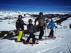 Jack, James, Abbie and myself skiing in heaven!