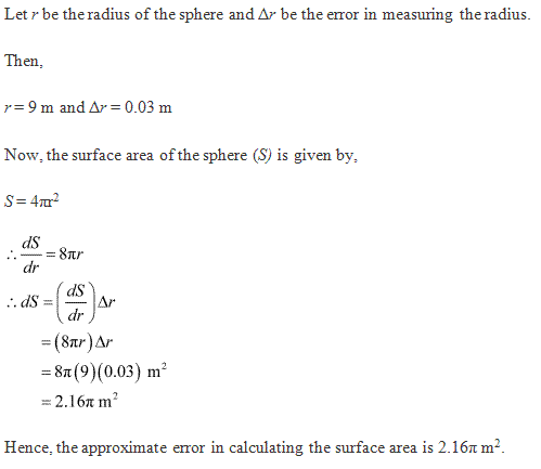 RD Sharma Class 12 Solutions Chapter 14 Differentials Errors and Approximation Ex14.1 Q13