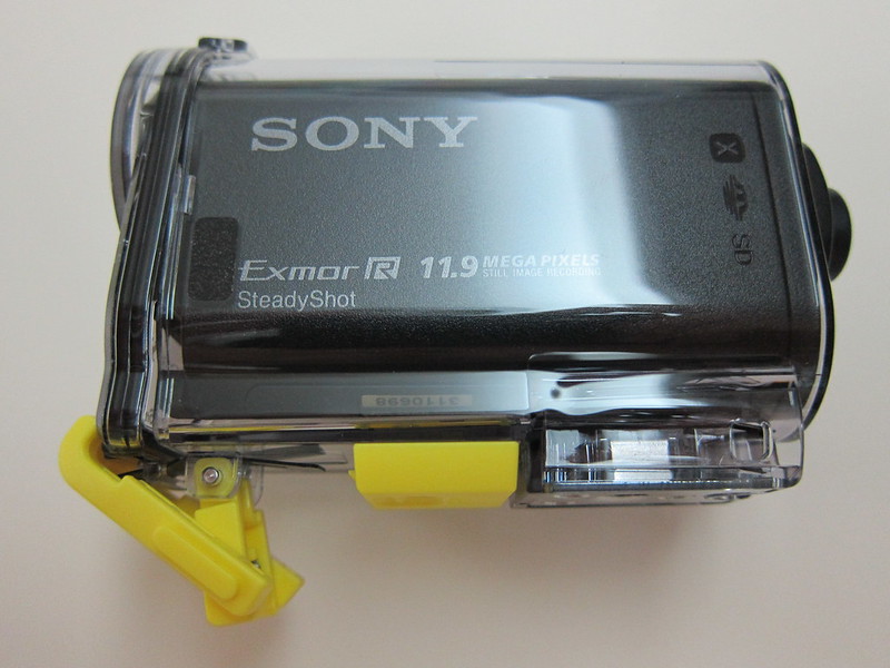 Sony HDRAS20/B Action Video Camera - SPK-AS2 Waterproof Case Side