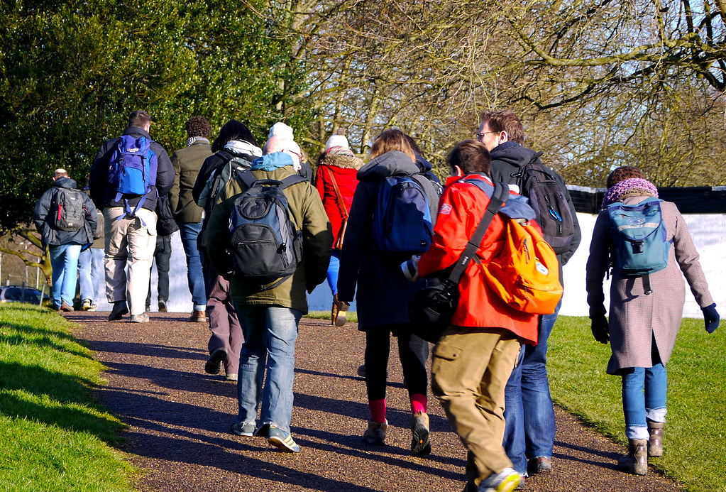 photo of group starting the walk