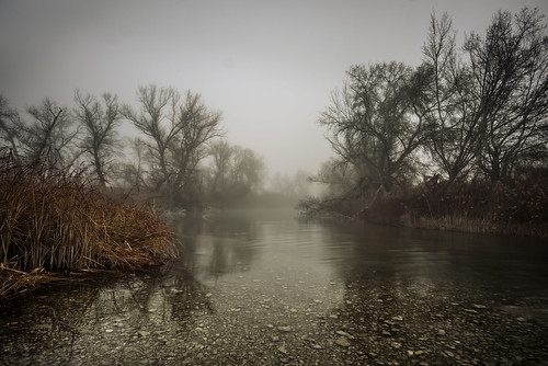 madrid water fog river landscape tajo