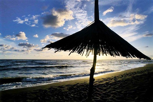 sunset sea sky sun beach sunshine cloudy copacabana ulcinj projectweather