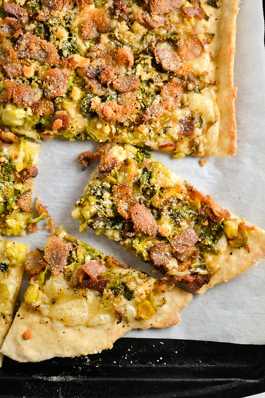 bacon and brussel sprout pizza | things i made today