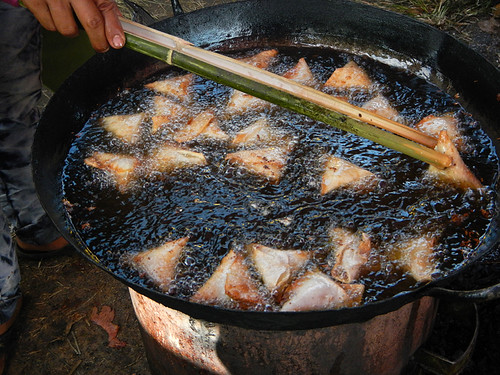 Frying Pastries At the Weekly Market in the Village at the End of Inle Lake (Myanmar)