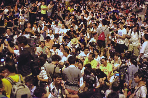 香港佔中。圖片來源：地球公民通訊。