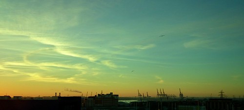 uk light sky sun colour clouds port docks december shapes silhouettes hampshire cranes docklands southampton stevemaskell 2014 hants