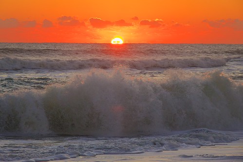 ocean beach sunrise dawn sand waves florida indialantic