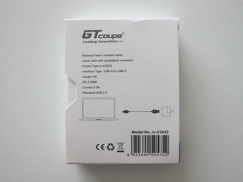 OKPOW USB Type C Cable - Box Back