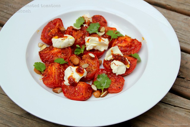Saffron Roasted Tomatoes with Labneh 1