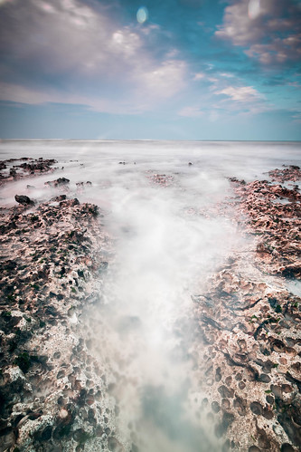sea canon landscape sable nuage paysage plage brouillard rocher marée varengevillesurmer poselongue apsc findejournée filtrend eos70d 1018stm dérivecolorimétrique