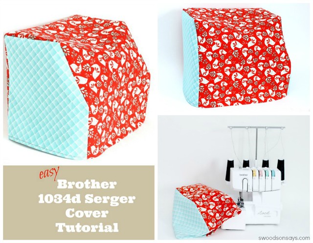 How to sew a cover for your Brother 1034d serger! Simple sewing tutorial with photo instructions to sew a dust cover for your serger.