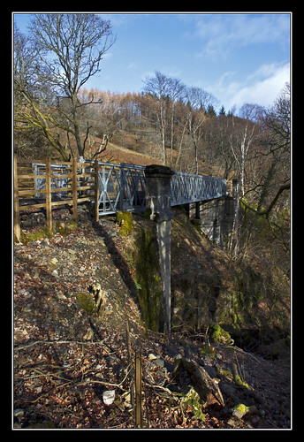 new wood bridge abandoned metal concrete viaduct gorge dismantledrailway stfillans perthkinross glentarken lochearnheadstfillanscomrierailway glentarkenburn glentarkenviaduct