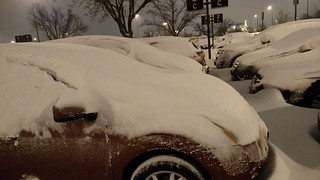Wayne's snowed-in car at Dulles Airport