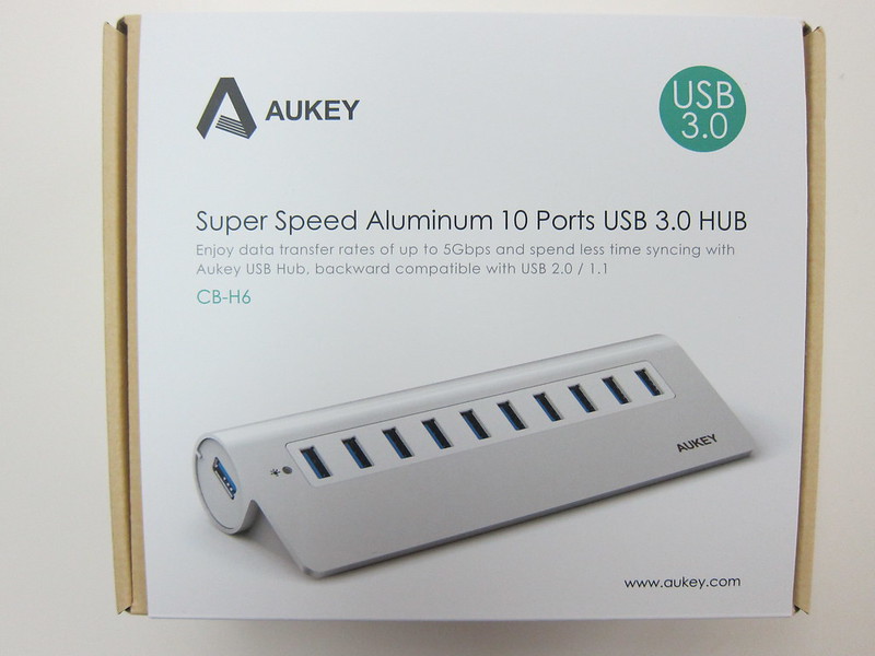 Aukey 10-Port USB 3.0 Hub - Box Front