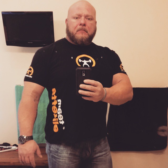 This is not a selfie to show off my massive appearance, my jacked traps or even my beastly figure. This picture is one of pride, accomplishment,  passion and supreme honor to represent Team EliteFTS.com. I wear this shirt as a Team EliteFTS.com member goi