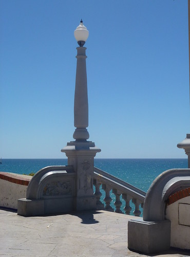 españa mer lamp stairs mediterranean catalunya espagne sitges cataluña lampadaire escaliers méditerranée catalogne