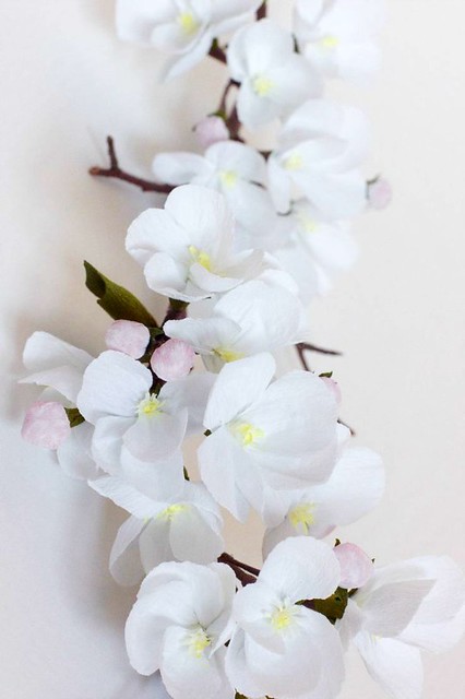 Crepe Paper Apple Blossoms