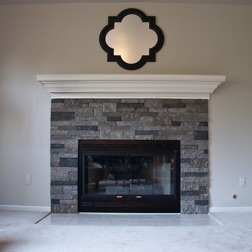 Update Tile Fireplace with AirStone Makeover
