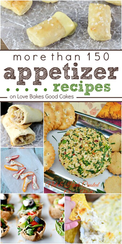 More than 150 Appetizer Recipes collage.