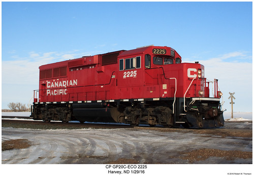 cp canadianpacific emd diesel locomotive fouraxle geep gp20 gp20c gp20ceco train trains trainengine railroad railway harvey northdakota