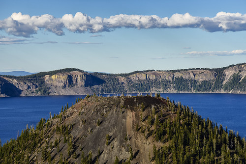 Wizard Island crater inside of crater lake
