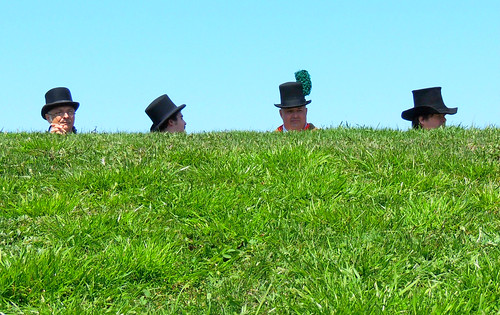 people green grass hats persons greengrass