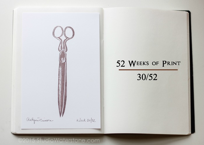 52 Weeks of Print: Antique Scissors