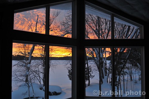 winter snow sunrise muskoka threemilelake brball