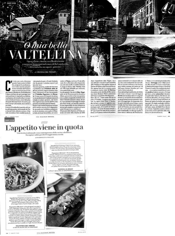 Valtellina e Tirano su Vanity Fair