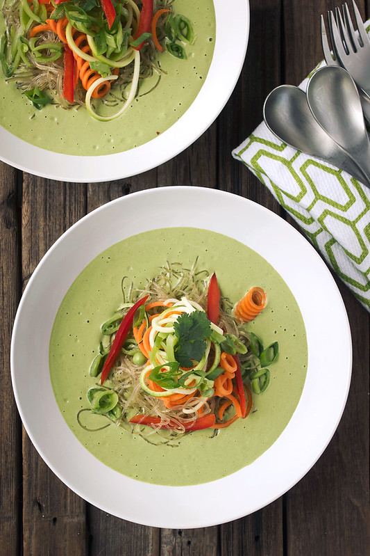 Chilled Green Curry Kelp Noodle Bowls