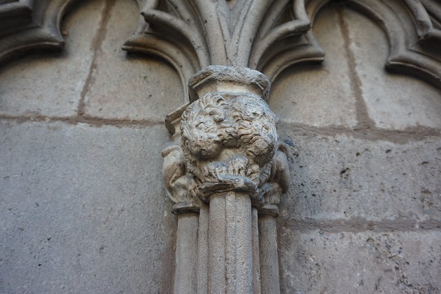 Romanesque capital at Barcelona Cathedral