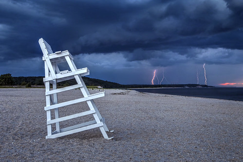 weather sky lightning storm beach ocean atlantic landscape severe thunderstorm