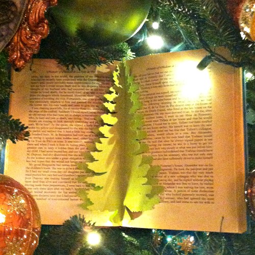 White House Altered Book Tree Ornament