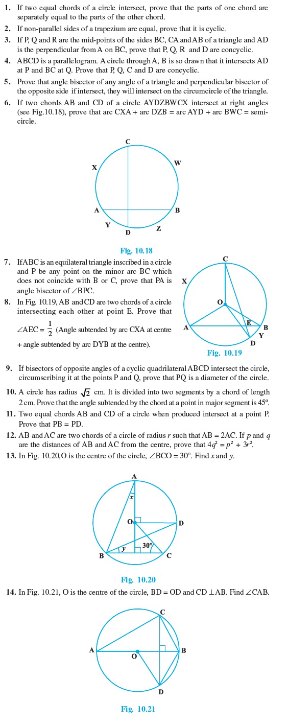 Class 9 Important Questions for Maths - Circles