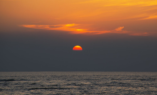 sunset sea sky cloud sun seascape nature bay nikon myanmar rakhine sittwe bangal akyab d5300