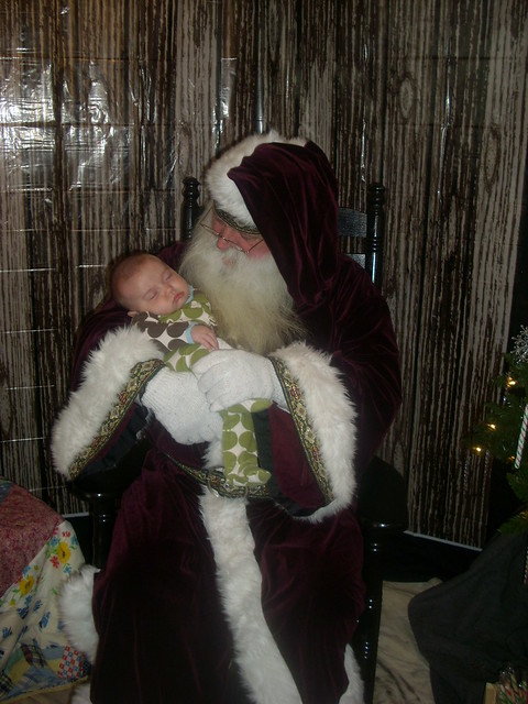 St. Nicholas and his littlest fan.