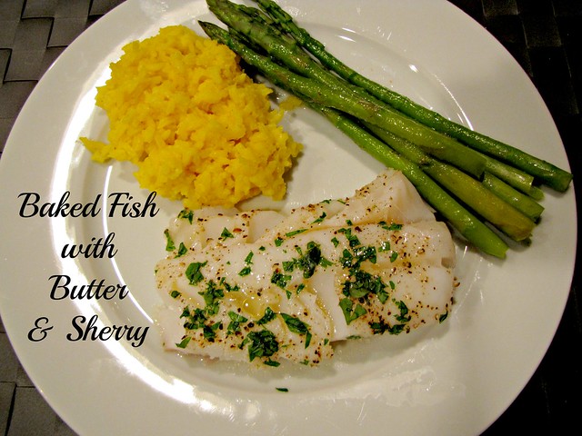 Baked Fish with Butter & Sherry