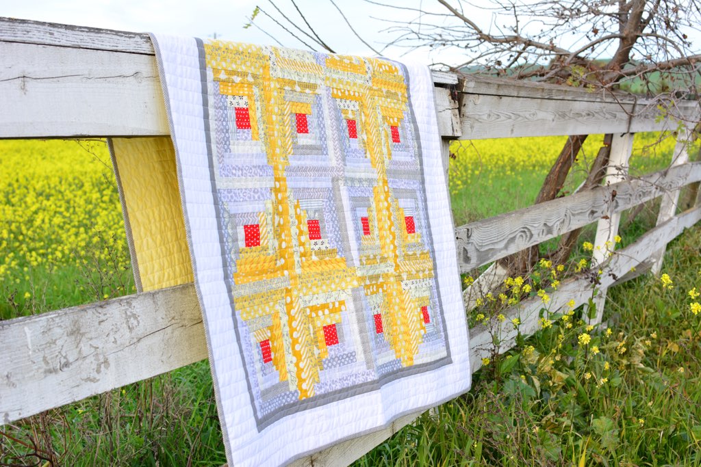 Scrappy Log Cabin Quilt