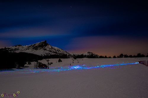 snow ski station night landscape moutain longxeposure ohdrey84