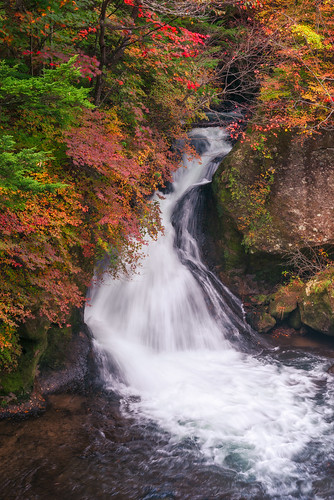 autumn trees nature water leaves japan flow colorful waterfalls nikko tochigi redleaves 2013 tochigiken twindragon nikkōshi okunikko ryuzufalls acreyes agustinrafaelreyes