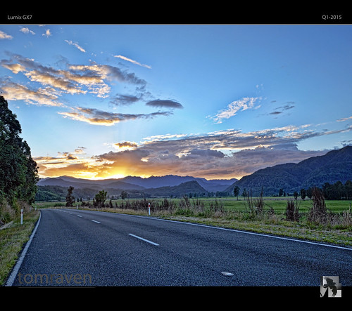 road sunset sky sun mountains clouds lumix gorge bullergorge gx7 tomraven aravenimage q12015