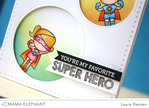 Mama Elephant-Sew Fancy dies & Tiny Heroes stamps